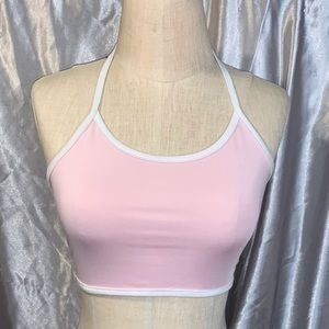 Pink halter cami top